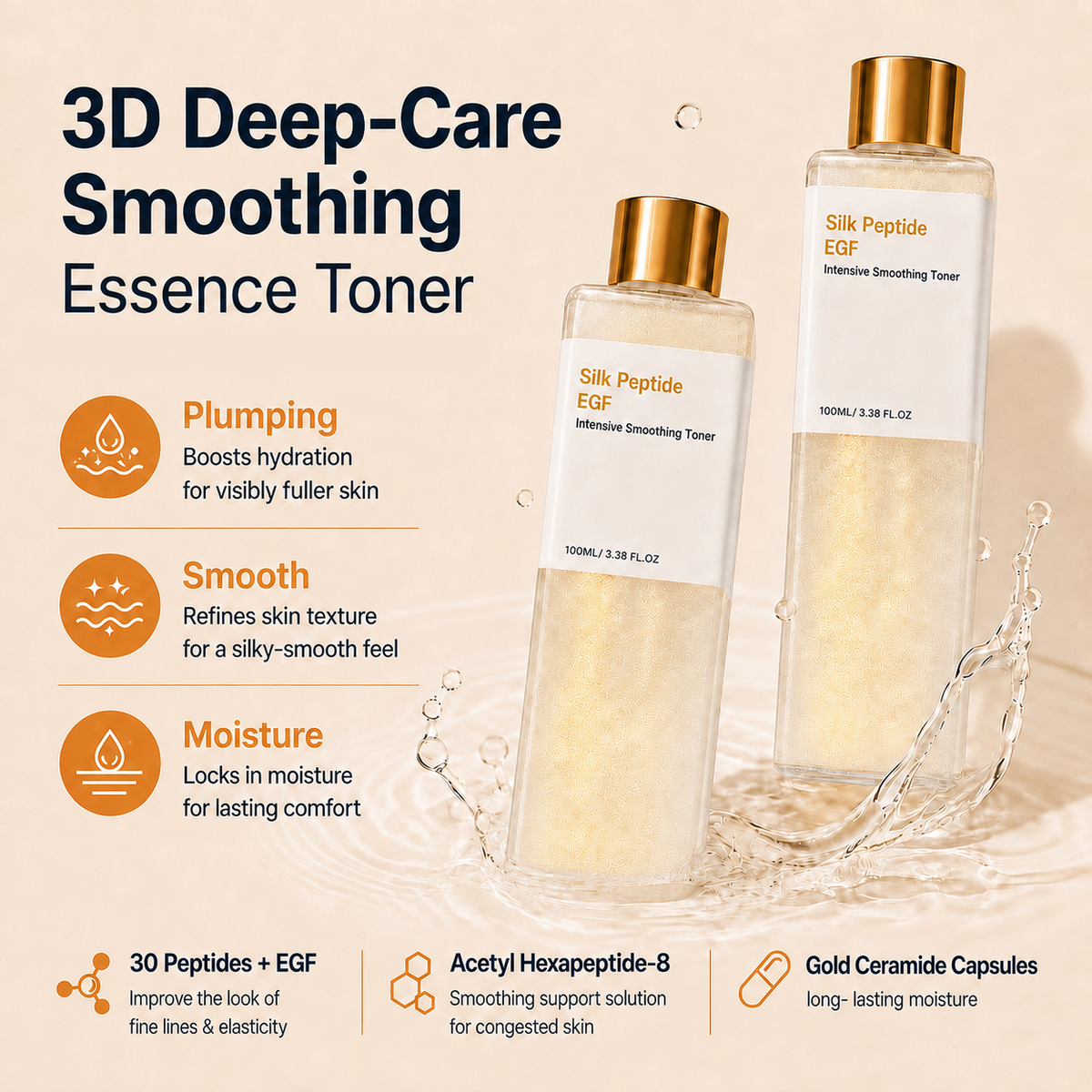 Peptide Firming Toner smoothing and hydration benefits