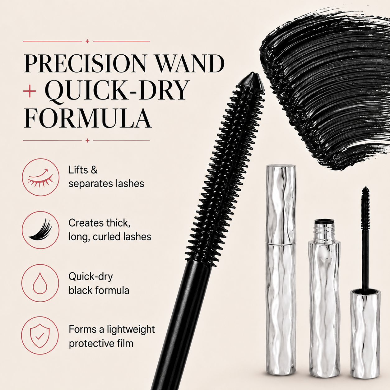 LAST DAY - BUY 1 GET 1 FREE💜Waterproof Curling Lengthening Mascara