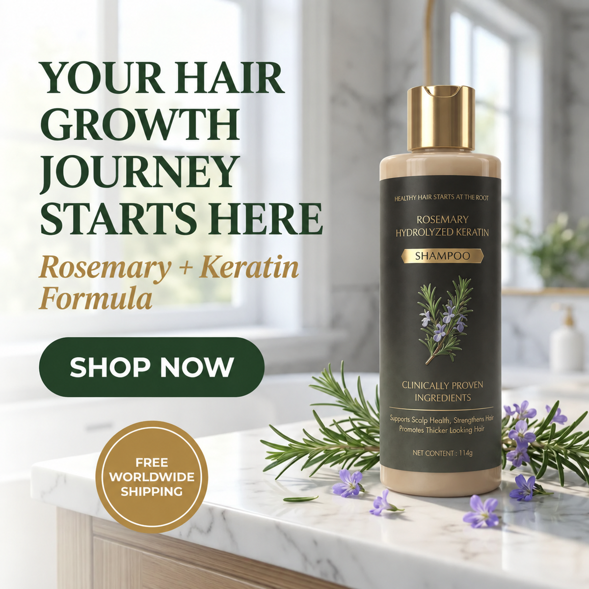 Growth-Support Shampoo - 2-Pack