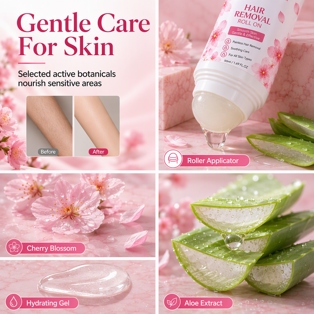 💥2026 HOT SALE💞50K+ SOLD! ✨ 50% OFF!💥Gentle Smooth Roll-On Body Hair Removal
