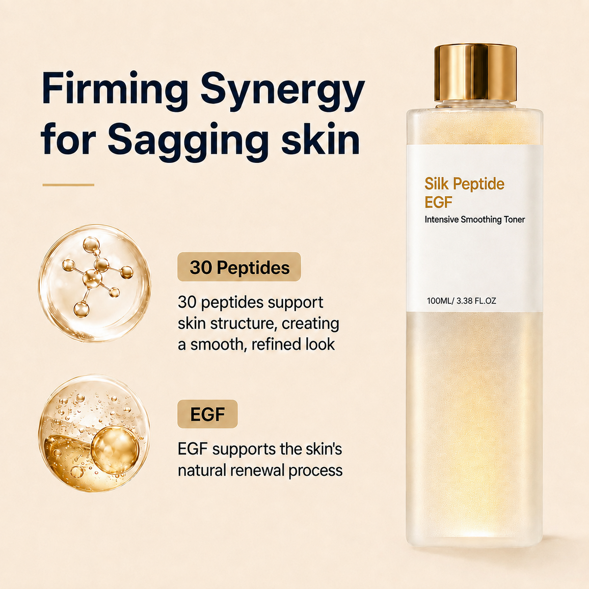 Peptides and EGF firming synergy