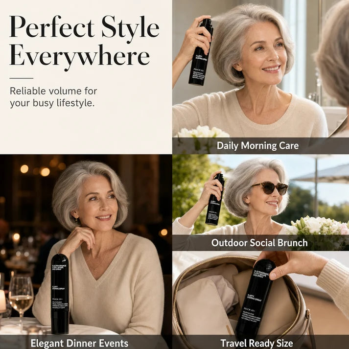 Volumizing styling spray for everyday occasions and travel