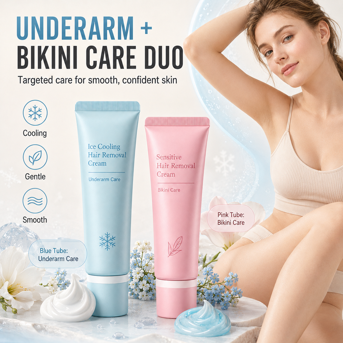 🔥2026 TOP PICK🥳 Hair Removal Cream – Enriched with Rose & Lavender Oil