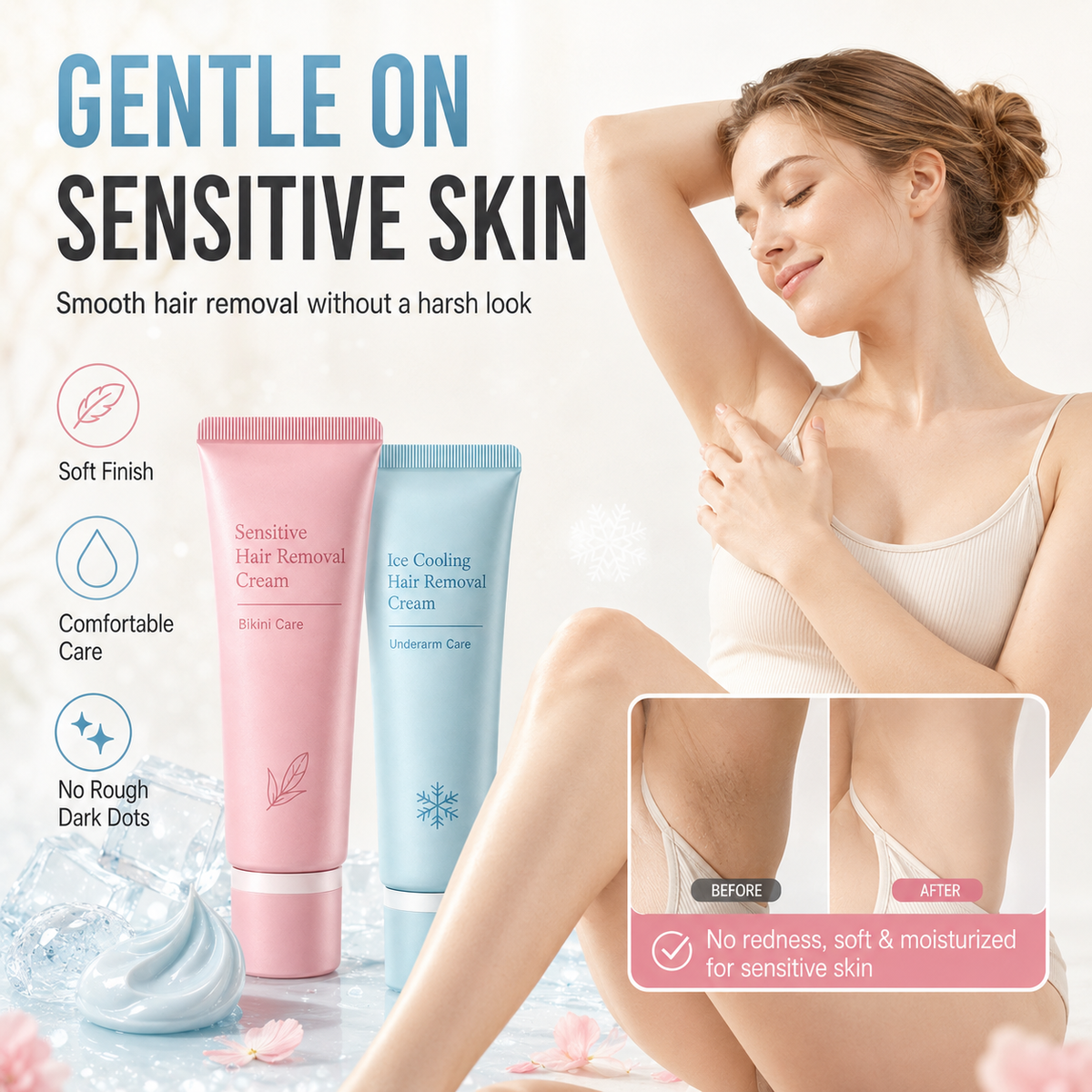 🔥2026 TOP PICK🥳 Hair Removal Cream – Enriched with Rose & Lavender Oil