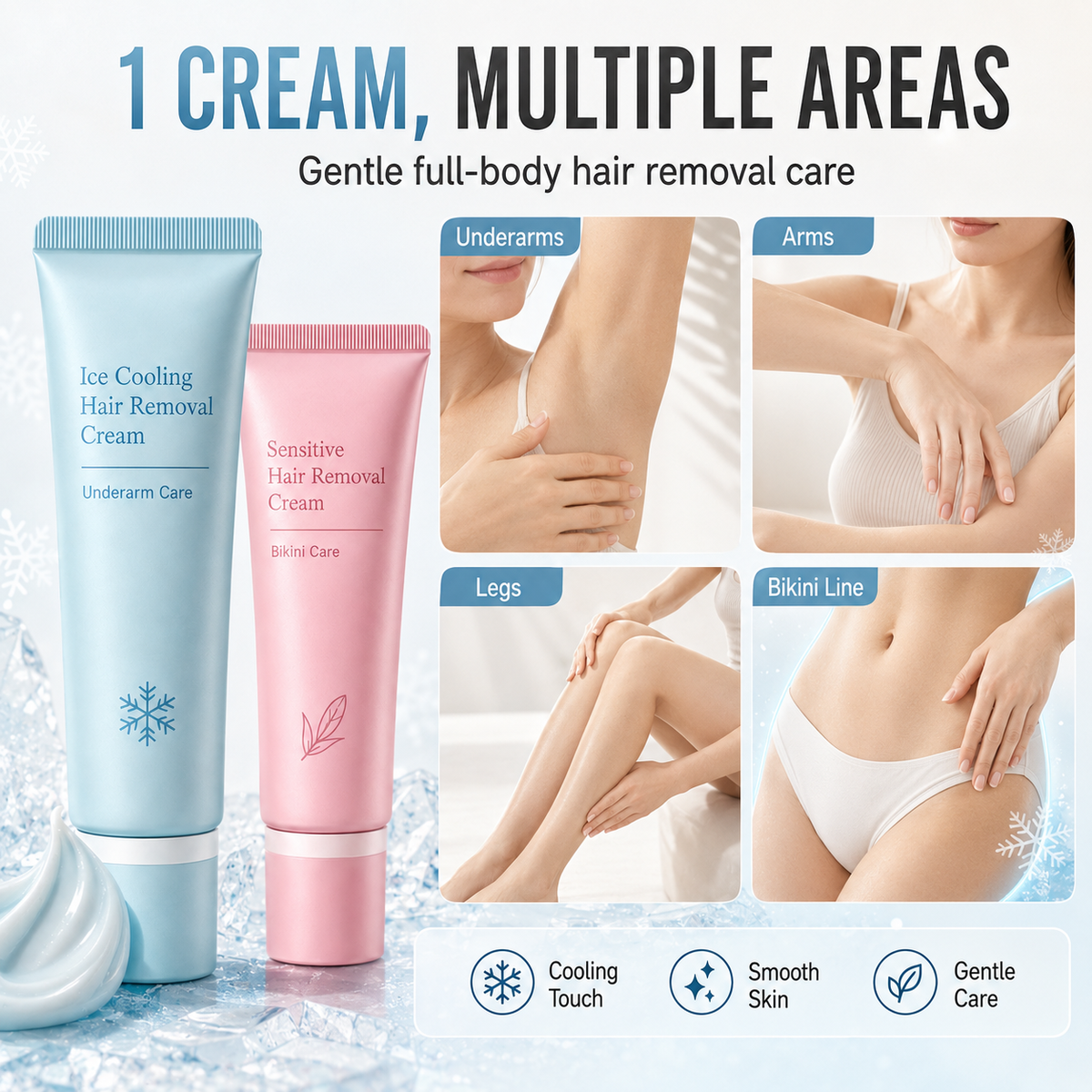 🔥2026 TOP PICK🥳 Hair Removal Cream – Enriched with Rose & Lavender Oil